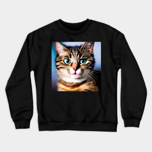 Surprised muzzle of a cute cat Crewneck Sweatshirt